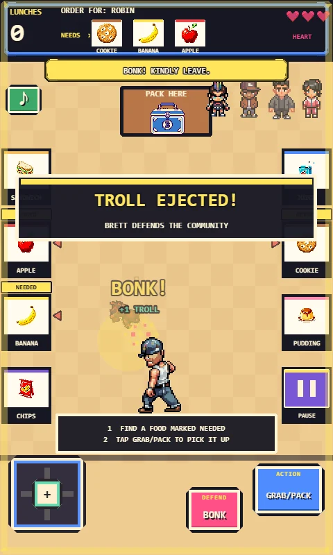 Brett ejecting an internet troll with a BONK