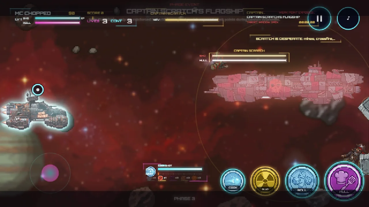 Captain Scratch's flagship boss encounter